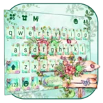 green floral garden keyboard t android application logo